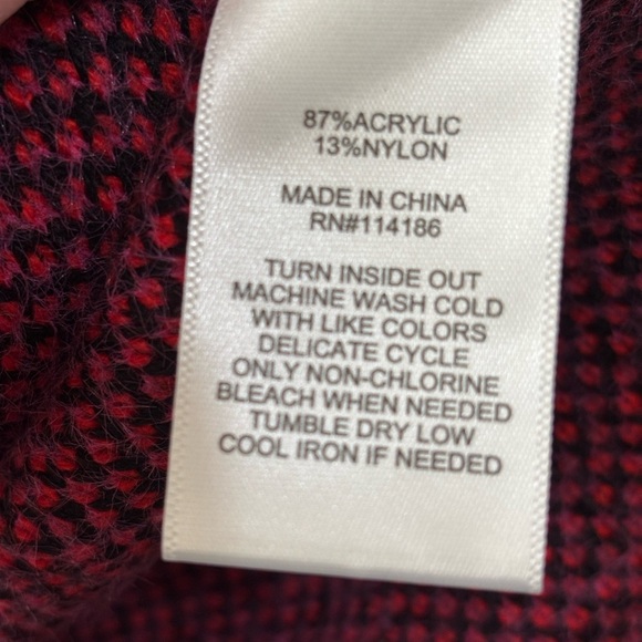 Juicy Couture Womens Crewneck Sweater Crowns Spellout Pink Red Black S Tiny Flaw - Picture 6 of 7